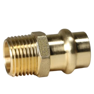 25 Pieces 1/2" Press Male Adapter, Lead Free Brass, 1/2" Press Fit Male - Picture 1 of 6