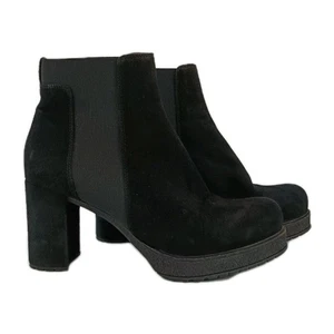 Unisa Damen Stiefeletten Gr.39 Schwarz Blockabsatz Klassisch Mandelform Chelsea - Bild 1 von 15