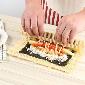 1 Set Bambus Sushi Herstellung Kit Zum Selbermachen Sushi Werkzeuge Rollen Matte Essstäbchen - Bild 1 von 12