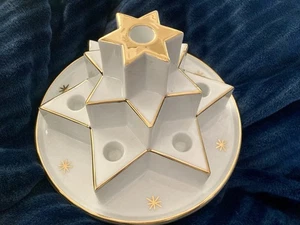 Kerzenleuchter Kerzenständer Arzberg Weihnachten Sterne Pyramide - Bild 1 von 4