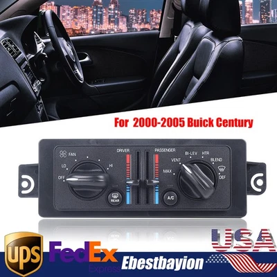 For 2000-2005 Buick Century A/C Heater Temperature Climate Control Switch Panel - Image 1 of 4