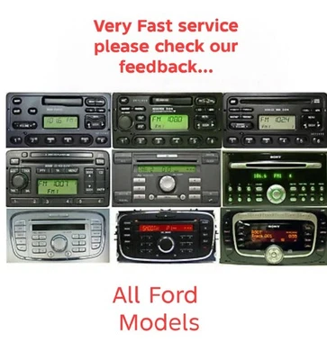 FORD M SERIES & V SERIES FORD RADIO STEREO CODE UNLOCK SERVICE FOCUS MONDEO FIESTA TRANSIT M & V SERIAL