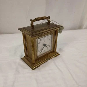 Antike Schreibtischuhr Melux Messing Italien Mitte 900 Original - Bild 1 von 5