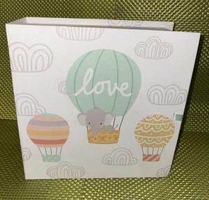 Scatola Portaoggetti Neonato Organizzatore Memoria con 9 Cassetti Etichettati Elefante Neonato - Foto 1 di 6