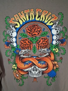 Camiseta Santa Cruz Gráfica Calavera Patinador Y2K Cuello Redondo Manga Corta Gris Para Hombres 2XL - Imagen 1 de 7