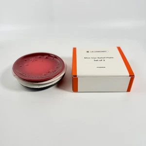 Le Creuset Mini Star Relief Plates Set of 3 – 4.7" Red, White & Black –Stoneware - Picture 1 of 5