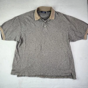 GUESS Country Club Golf Athletic Polo Shirt Pullover Braun Geometrisch Vintage XL - Bild 1 von 7