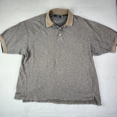 GUESS Country Club Golf Athletic Polo Shirt Pullover Brown Geometric Vintage XL - Image 1 of 4