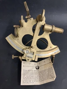 Brass Working Marine Sextant Collectible Vintage Nautical Ship Bombay Company - Picture 1 of 11