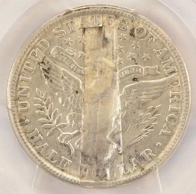 Reverso de laminación media mayor de peluquero 1907-O 50c graduación profesional AU55 Foto 1 de 4