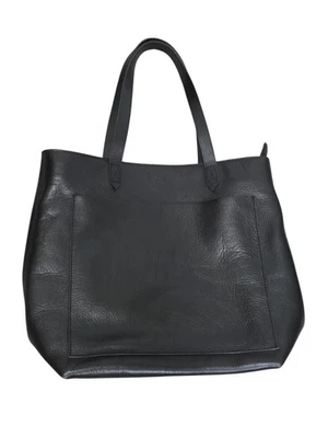 Madewell Medium Transport Tote Leather Bag Black travel casual feminine  - Image 1 of 4