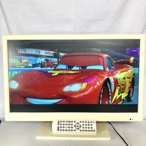 ALBA 22” White TV With Built In DVD Player Freeview & Remote 12V Caravan HDMI - Picture 1 of 14