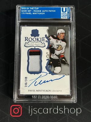 2023-24 The Cup Pavel Mintyukov RC #176 Rookie Patch Auto 246/249 PW RPA SPM - Image 1 of 2