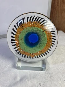 Mid Century Modern Vintage Murano Italian Art Glass Eye Sculpture Illuminatti - Picture 1 of 8