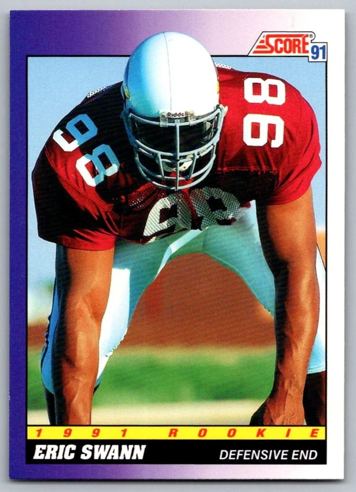 1991 Score Eric Swann Rookie Phoenix Cardinals #596 - Image 1 of 2