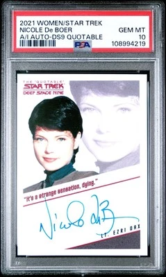 Women of Star Trek Arts & Images Autograph Nicole de Boer Auto PSA 10 Gem Mint - Image 1 of 2