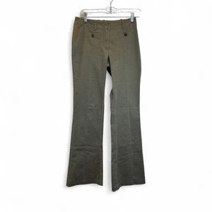 Bebe Green Cotton Flare Pants Y2K Size 2 - Picture 1 of 7