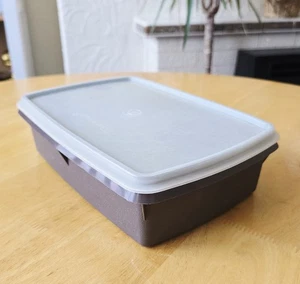 Tupperware Tuppercraft Behälter Stow & Go Box braun herausnehmbares Tablett 767-7 - Bild 1 von 8