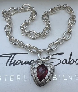 Traumhaftes Thomas Sabo Collier Massiv & Feder Herz Anhänger Rarität - Bild 1 von 9