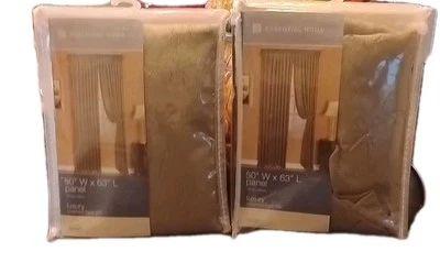 2 paneles de salvia de seda sintética triturada Essential Home Luxury - 50" W x 63" L Foto 1 de 2