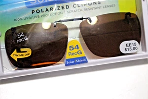 CLIPONS POLARIZADOS ESCUDO SOLAR 54 recG LENTES RESISTENTES A ARAÑAZOS - Imagen 1 de 4