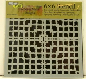 6x6 Mini Mesh Blocks Design Layering Art Stencil Crafters Workshop TCW804s - Picture 1 of 1