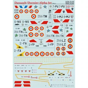 Print Scale 72-183 Decal for airplane 1:72 Dassault/Dornier Alpha Jet Part 2 - Bild 1 von 24