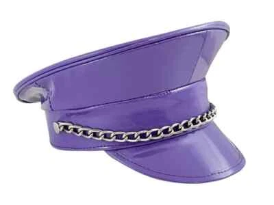 Sombrero de Capitán de Charol con Cadena Disfraz de Halloween Juegos con disfraces Festival Club Gótico Foto 1 de 4