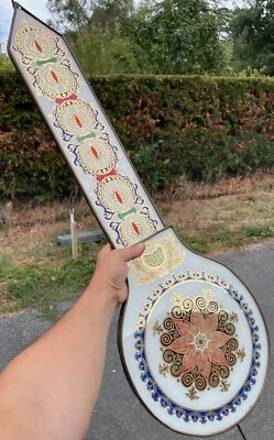 Fixé Sous Verre Balancier de Pendule Comtoise Horloge Restauration Empire - Photo 1/4