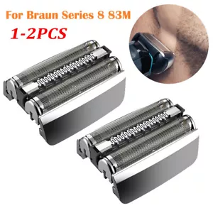 Lámina de cabezal de afeitadora eléctrica de repuesto para casete Braun serie 8 83M 1-2 piezas - Imagen 1 de 8
