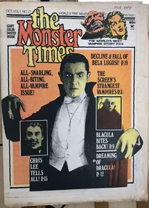 THE MONSTER TIMES #27 (1973) Horror SF Fantasy newspaper (poster intact) VG+ - Picture 1 of 4