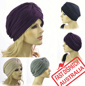 Knitted Unisex Ladies Chemo Headcover Head Wrap Cover Cap Beanie Hat Knit Turban