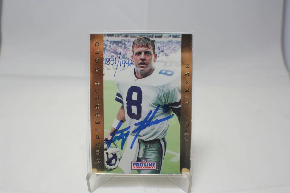 1996 Proline Gold TROY AIKMAN Autograph with Certificate of Authenticity - Image 1 of 4