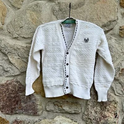 Cárdigan suéter vintage años 80 niños talla 7 Foto 1 de 4