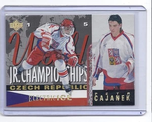 94-95 1994-95 CUBIERTA SUPERIOR PETER CAJAANEK WORLD JUNIOR ROOKIE HIELO ELÉCTRICO 507 - Imagen 1 de 1