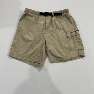 Vintage Polo Sport Shorts Men's Large Khaki Ralph Lauren Belted Hike Trail Climb - Picture 1 of 5