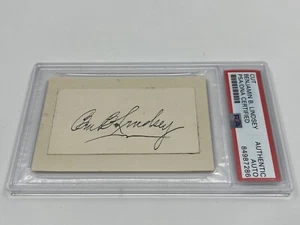 Ben Barr Lindsey American Judge Social Reformer Signed Autograph Cut PSA DNA - Picture 1 of 1