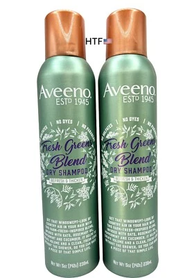 Champú seco Aveeno Fresh Greens Blend 5 oz - PAQUETE DE 2 - abollado Foto 1 de 3