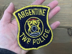 Vintage Argentine Township Michigan Police Patch Large 4.25” Blue - Picture 1 of 13
