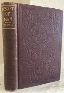 Darwin's Descent of Man 1890s - Early U.S. edition, Henneberry Co. - Scarce - Picture 1 of 4
