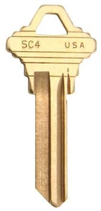 Kaba Ilco Schlage SC4-BR Brass Lock Key - Pack of 50 - Picture 1 of 1