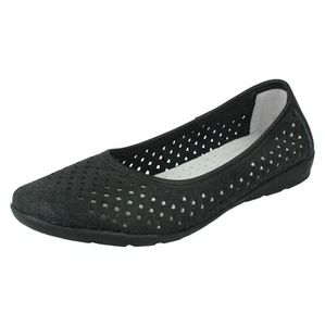 Mujer Eaze Planos sin Cordones Zapatos F8R0505 - Imagen 1 de 10