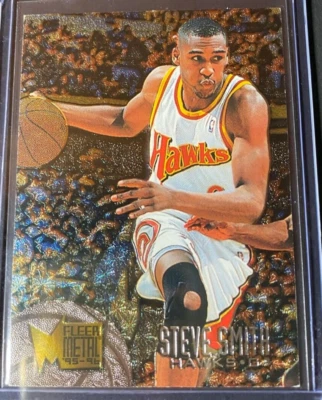 1995-96 Metal Atlanta Hawks Basketball Card #4 Steve Smith NBA Basketball - Image 1 of 2
