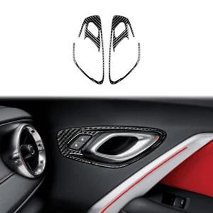 Carbon Fiber Car Interior Door Handle Panel Cover For Chevrolet Camaro 2016-2023 - Foto 1 di 9