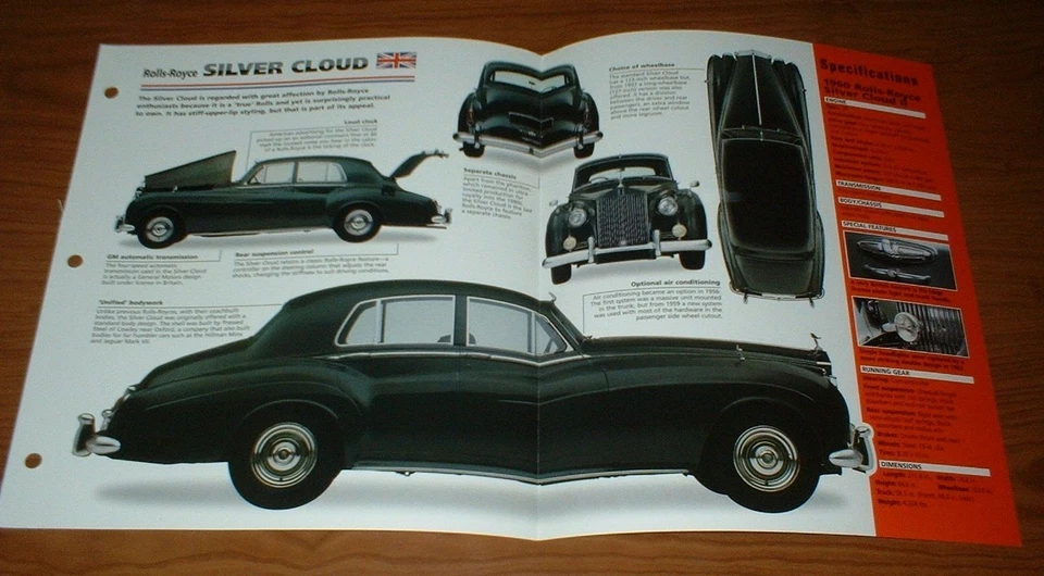 1960 Rolls-Royce Silver Cloud II Original Imp Brochure Specs Info 60 - Image 1 of 1