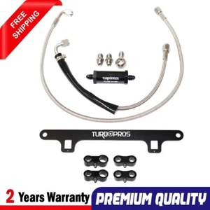 Turbo Oil Feed Line&Support Bracket Kit For Ford Falcon XR6 BA/BF/FG Barra 4.0L - Picture 1 of 9