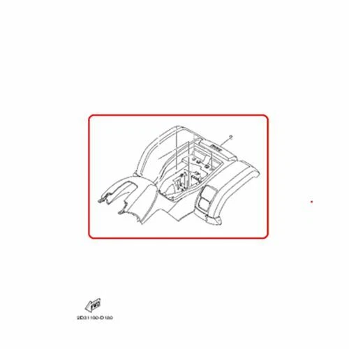 OEM NEW GENUINE FACTORY YAMAHA GRIZZLY 80 REAR FENDER BLUE - Изображение 1 из 1