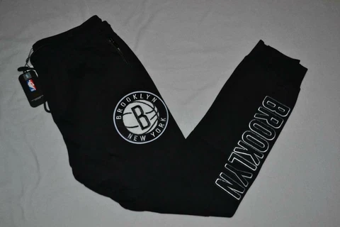 PRO STANDARD BROOKLYN NETS  JOGGERS  PANTS ALL SIZES NEW BLACK Cover