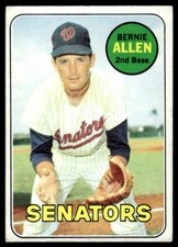 1969 Topps BERNIE ALLEN Washington Senators #27 corner wear