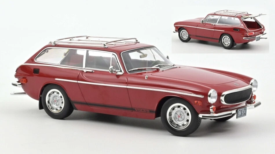 Norev VOLVO 1800 ES (US VERSION) 1972 RED WITH LOWER SIDE STRIPES 1:18 - Immagine 1 di 1